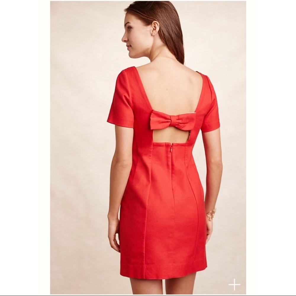 Bow-back Cotton Anthropologie Dress, New with tags